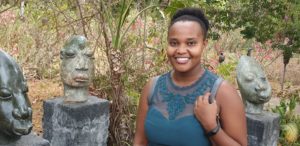 Me at Ndoro Sculpture Garden